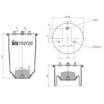 Soufflet à air, suspension pneumatique FEBI BILSTEIN 102720
