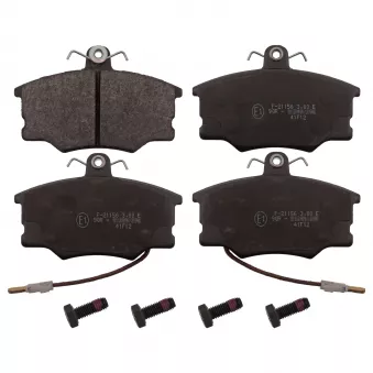 Jeu de 4 plaquettes de frein avant FEBI BILSTEIN 116105
