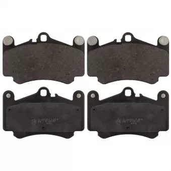 Jeu de 4 plaquettes de frein avant FEBI BILSTEIN 116168