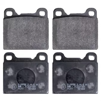 Jeu de 4 plaquettes de frein arrière FEBI BILSTEIN 16230