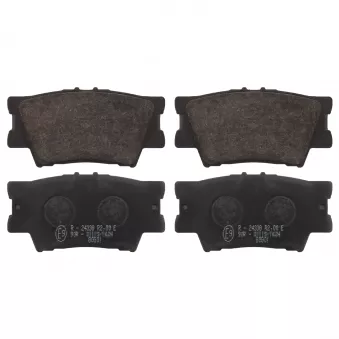 Jeu de 4 plaquettes de frein arrière FEBI BILSTEIN 16651