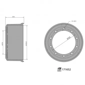 Tambour de frein FEBI BILSTEIN 171652