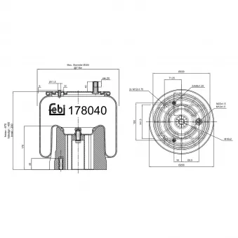 Ressort pneumatique, suspension pneumatique FEBI BILSTEIN