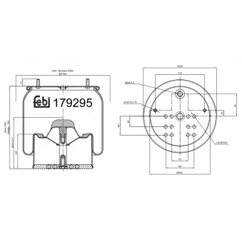 Ressort pneumatique, suspension pneumatique FEBI BILSTEIN 179295