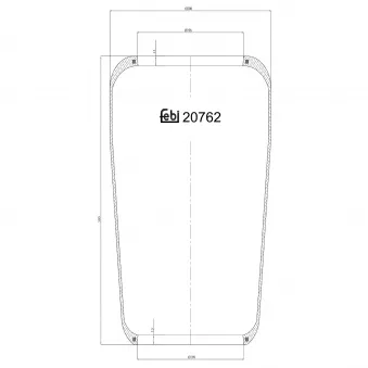 Soufflet à air, suspension pneumatique FEBI BILSTEIN 20762