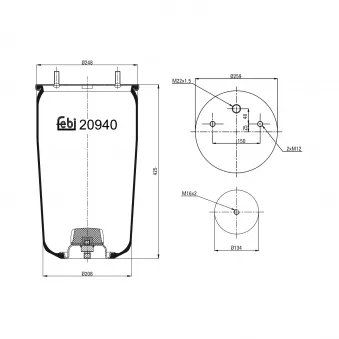 Soufflet à air, suspension pneumatique FEBI BILSTEIN