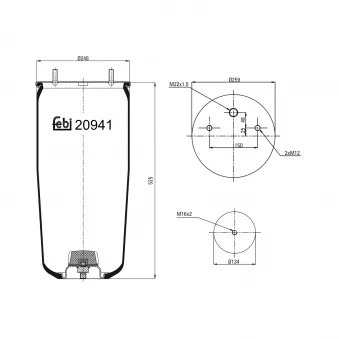 Soufflet à air, suspension pneumatique FEBI BILSTEIN 20941