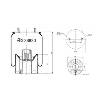 Soufflet à air, suspension pneumatique FEBI BILSTEIN