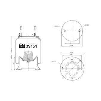 Soufflet à air, suspension pneumatique FEBI BILSTEIN