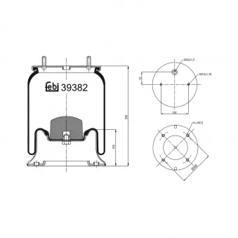 Soufflet à air, suspension pneumatique FEBI BILSTEIN 39382
