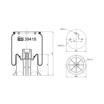 Soufflet à air, suspension pneumatique FEBI BILSTEIN