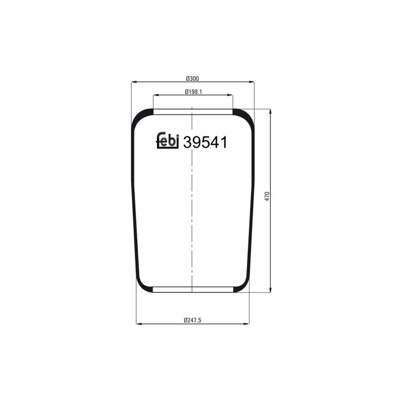 Soufflet à air, suspension pneumatique FEBI BILSTEIN 39541