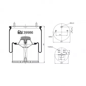 Soufflet à air, suspension pneumatique FEBI BILSTEIN 39986