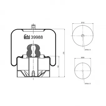 Soufflet à air, suspension pneumatique FEBI BILSTEIN