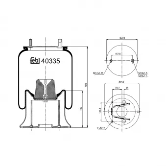 Soufflet à air, suspension pneumatique FEBI BILSTEIN 40335