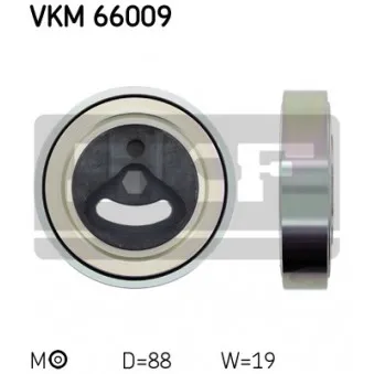 Poulie-tendeur, courroie trapézoïdale à nervures SKF VKM 66009