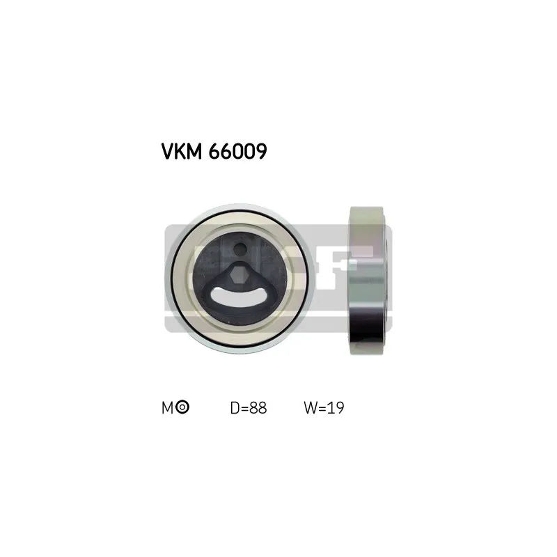 Poulie-tendeur, courroie trapézoïdale à nervures SKF VKM 66009