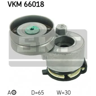 Poulie-tendeur, courroie trapézoïdale à nervures SKF VKM 66018
