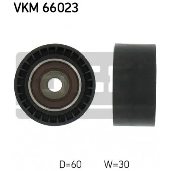 Poulie renvoi/transmission, courroie trapézoïdale à nervures SKF VKM 66023