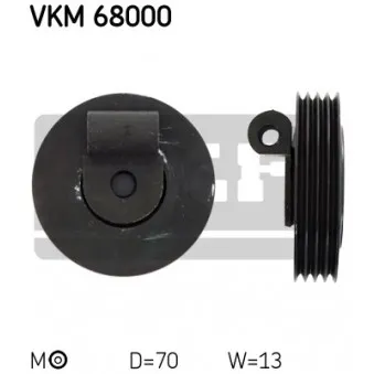 Poulie-tendeur, courroie trapézoïdale à nervures SKF VKM 68000