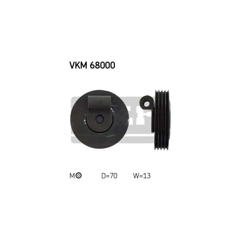 Poulie-tendeur, courroie trapézoïdale à nervures SKF VKM 68000