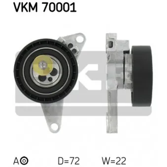 Poulie-tendeur, courroie crantée SKF VKM 70001