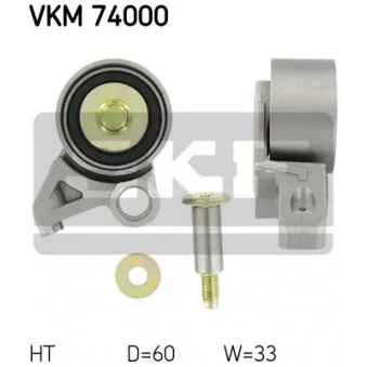 Poulie-tendeur, courroie crantée SKF VKM 74000
