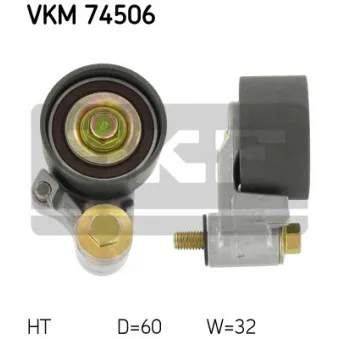 Poulie-tendeur, courroie crantée SKF VKM 74506
