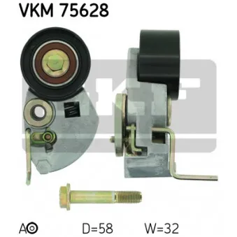 Poulie-tendeur, courroie crantée SKF VKM 75628