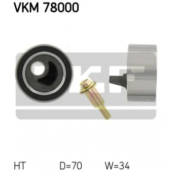 Poulie-tendeur, courroie crantée SKF VKM 78000