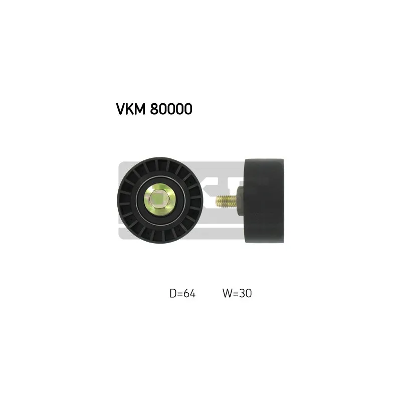 Poulie renvoi/transmission, courroie de distribution SKF VKM 80000