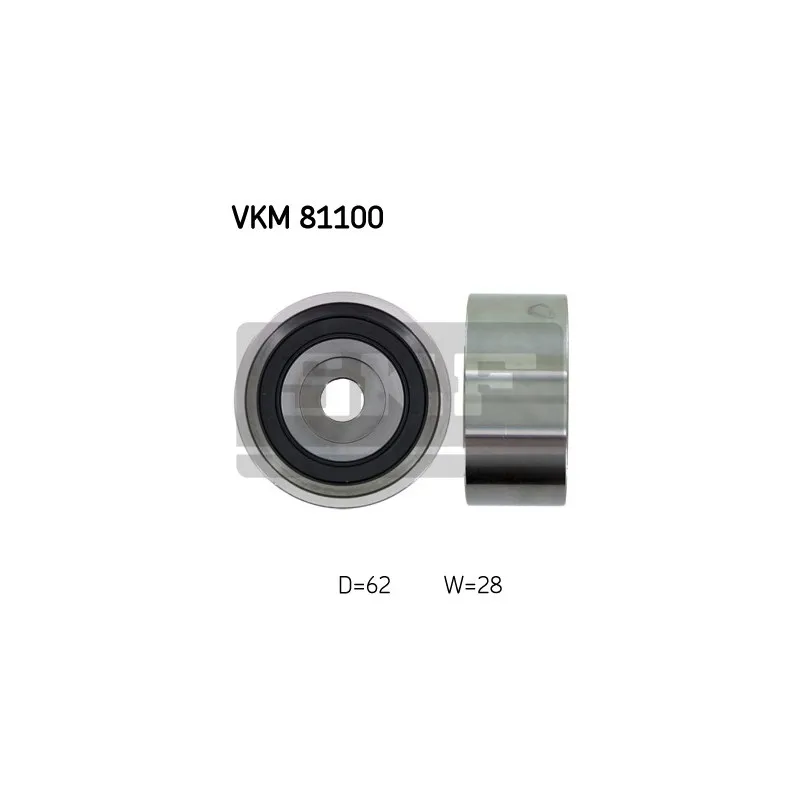 Poulie renvoi/transmission, courroie de distribution SKF VKM 81100