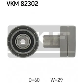 Poulie renvoi/transmission, courroie de distribution SKF VKM 82302