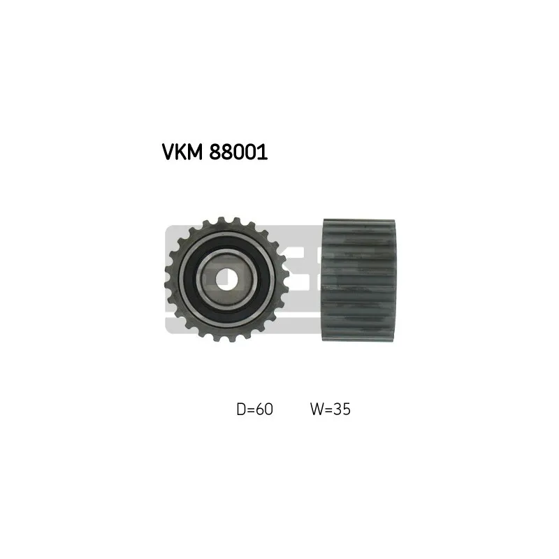 Poulie renvoi/transmission, courroie de distribution SKF VKM 88001