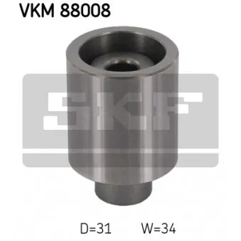 Poulie renvoi/transmission, courroie de distribution SKF VKM 88008