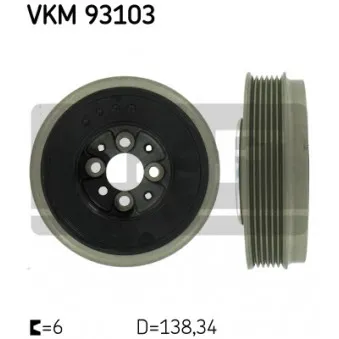 Poulie, vilebrequin SKF VKM 93103