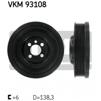 Poulie, vilebrequin SKF VKM 93108