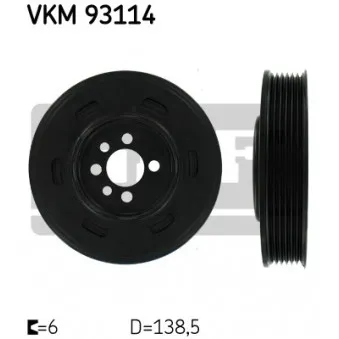 Poulie, vilebrequin SKF VKM 93114