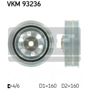 Poulie, vilebrequin SKF VKM 93236