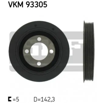 Poulie, vilebrequin SKF VKM 93305