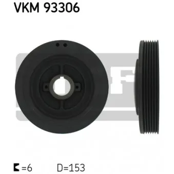 Poulie, vilebrequin SKF VKM 93306