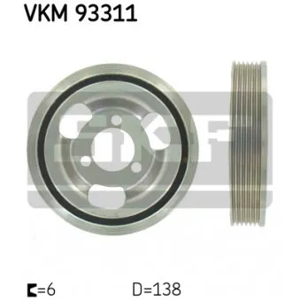 Poulie, vilebrequin SKF VKM 93311
