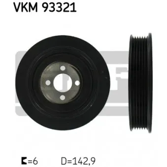 Poulie, vilebrequin SKF VKM 93321
