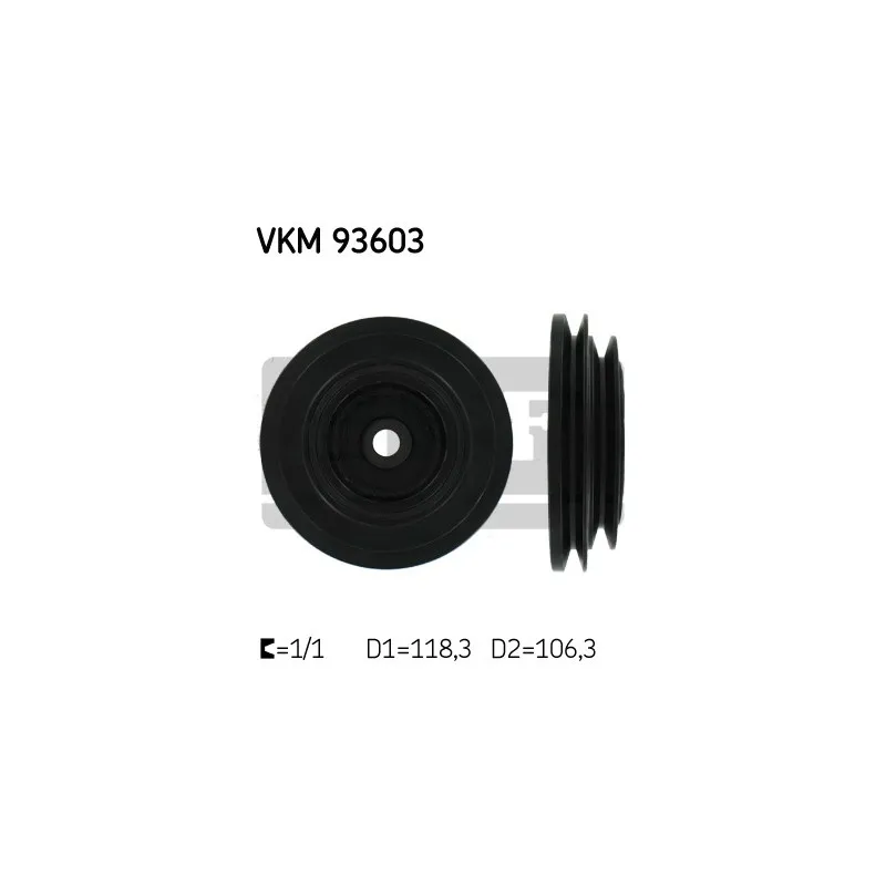 Poulie, vilebrequin SKF VKM 93603