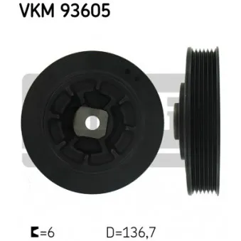 Poulie, vilebrequin SKF VKM 93605