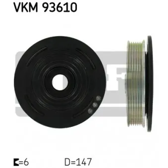 Poulie, vilebrequin SKF VKM 93610
