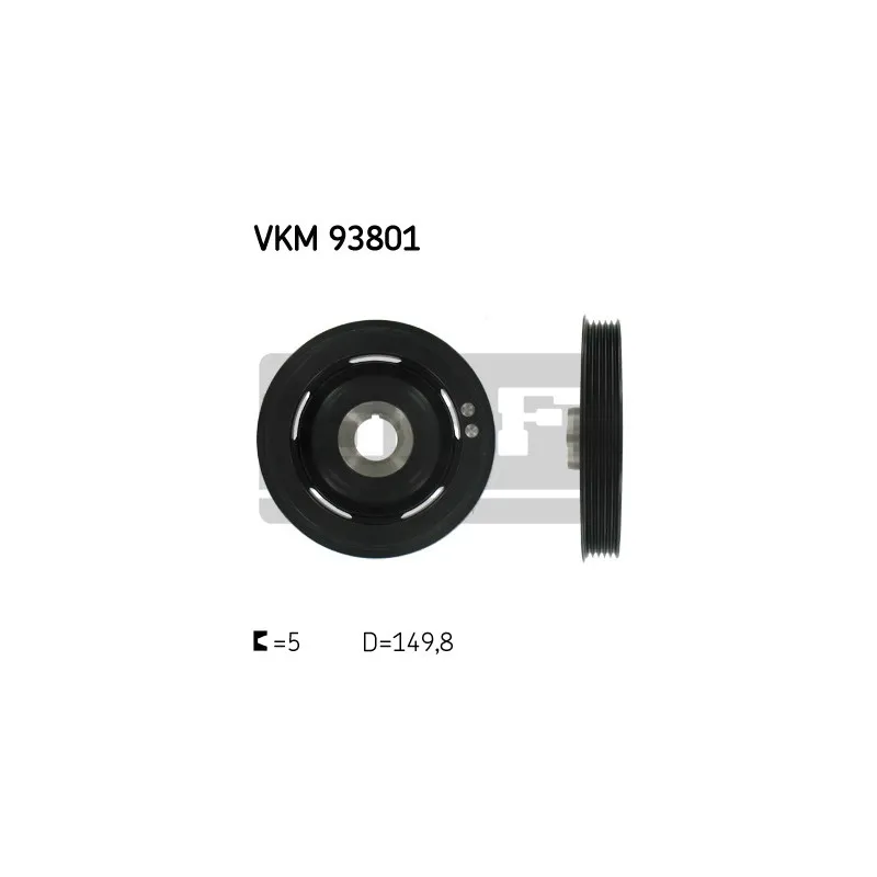 Poulie, vilebrequin SKF VKM 93801