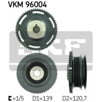 Poulie, vilebrequin SKF VKM 96004