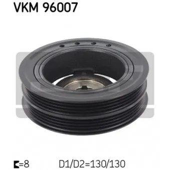 Poulie, vilebrequin SKF VKM 96007
