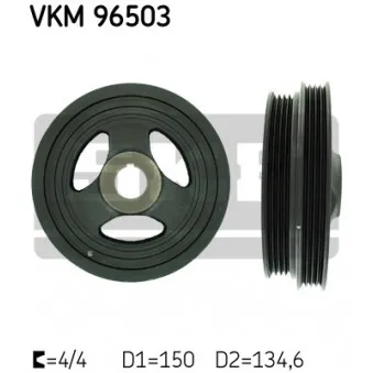 Poulie, vilebrequin SKF VKM 96503